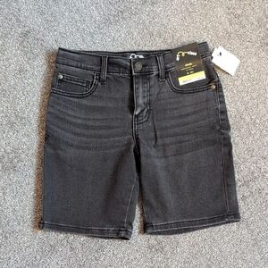 Art Class Dark Distressed Wash Black Jean Super Stretch Shorts NWT